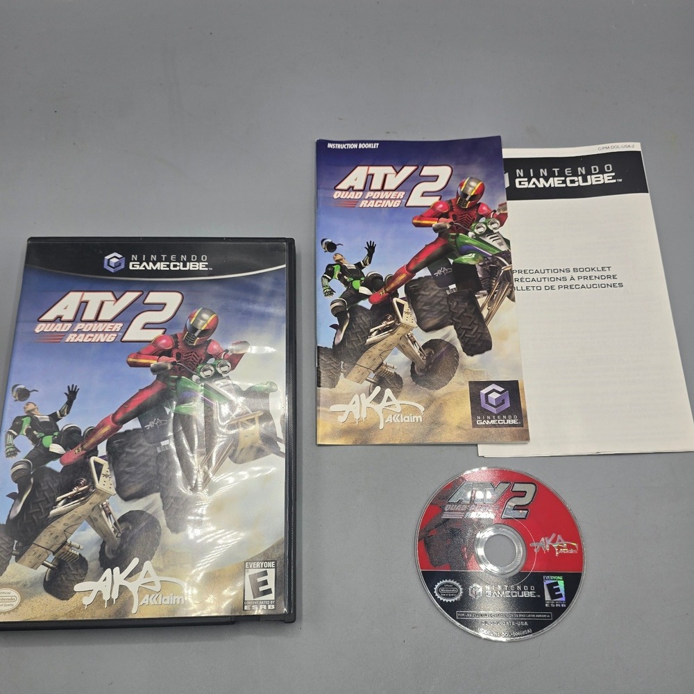 ATV Quad‎ Power Racing 2 Nintendo GameCube GCN Acclaim CIB GBA Complete Manual